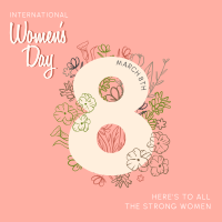 Women's Day Flowers Instagram Post Design