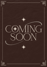 Boho Minimalist Coming Soon Poster Image Preview