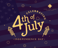 Modern Fireworks Celebrate 4th of July Facebook post Image Preview