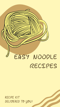 Raw Noodles Illustration Instagram story Image Preview
