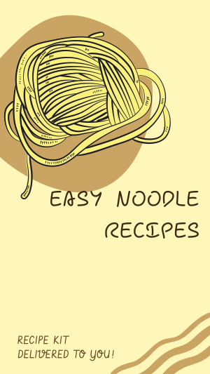 Raw Noodles Illustration Instagram Story Image Preview