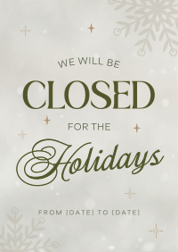 Minimalist Holiday Schedule Poster Preview
