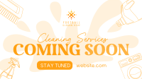 Coming Soon Cleaning Services Facebook Event Cover Design