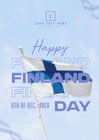 Simple Finland Indepence Day Flyer Design