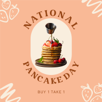 Strawberry Pancake Instagram Post Design