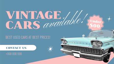Vintage Cars Available Facebook event cover Image Preview