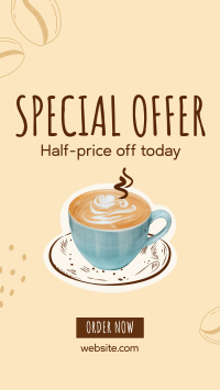 Cafe Coffee Sale TikTok Video Image Preview