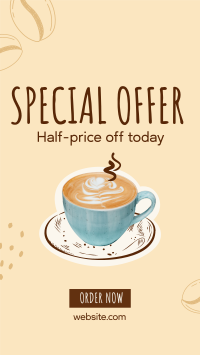 Cafe Coffee Sale TikTok Video Image Preview