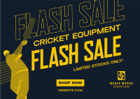 Cricket Equipment Sale Postcard Image Preview