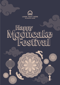 Happy Mooncake Festival Poster Design