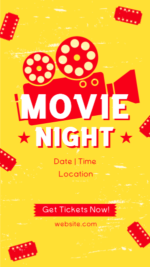 Movie Night Tickets Instagram story Image Preview