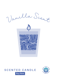 Illustrated Scented Candle Poster Design