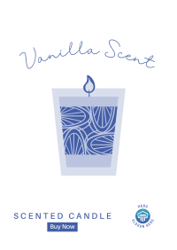 Illustrated Scented Candle Poster Image Preview