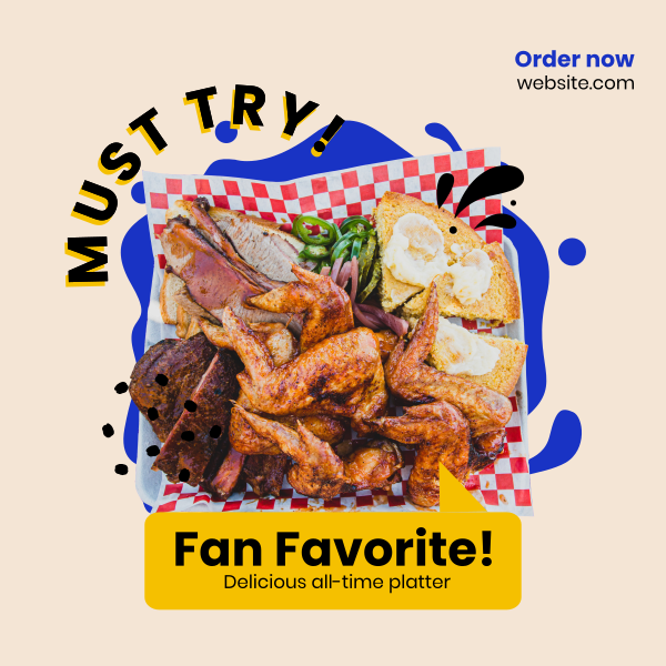 Takeout Resto Instagram Post Design Image Preview