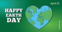 Heart-shaped Earth Facebook Ad Design