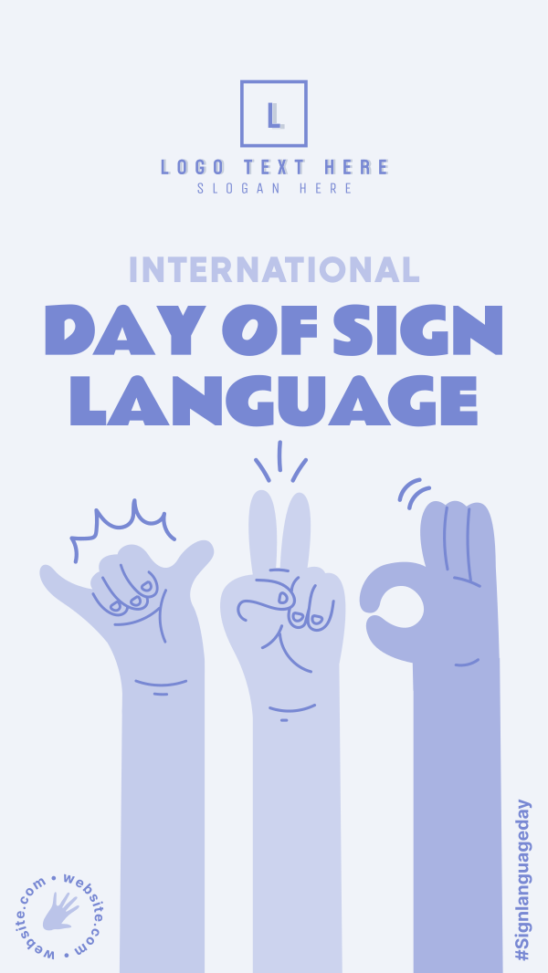 Sign Language Facebook Story Design