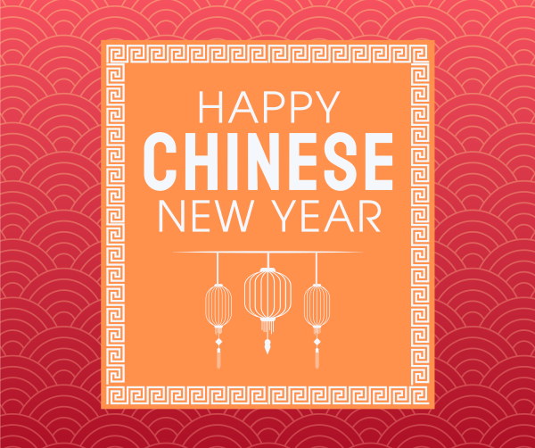 Chinese New Year Pattern Facebook Post Design Image Preview