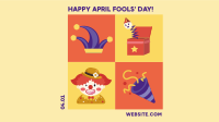 Tiled April Fools Zoom Background Design