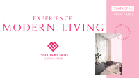 Simple Modern Living Facebook Event Cover Design