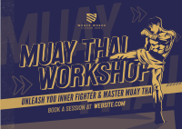 Muay Thai Workshop Postcard Image Preview