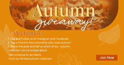 Autumn Leaves Giveaway Facebook ad Image Preview