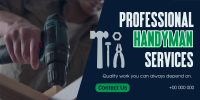 Professional Handyman Services Twitter Post Image Preview