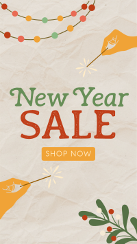 Rustic New Year Sale Facebook Story Design