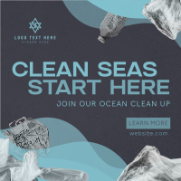 World Ocean Day Clean Up Drive Instagram Post Design