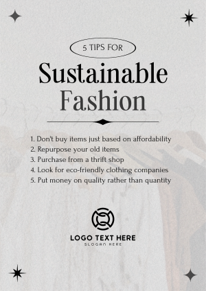 Stylish Chic Sustainable Fashion Tips Flyer Image Preview