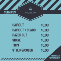 Barbershop Pricelist Instagram post Image Preview