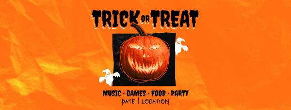 Spooky Halloween Pumpkin Facebook Cover Design Image Preview