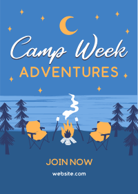Moonlit Campground Flyer Image Preview