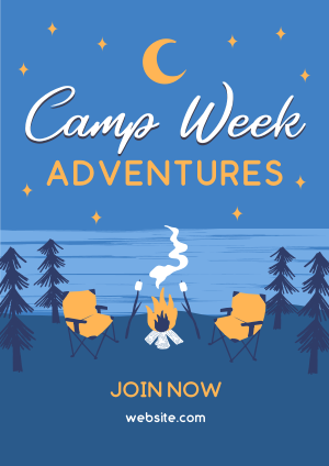 Moonlit Campground Flyer Image Preview