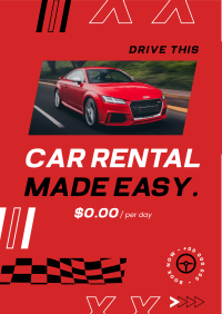 Rent Your Dream Car Flyer Design