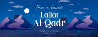 Blessed Lailat al-Qadr Facebook cover Image Preview