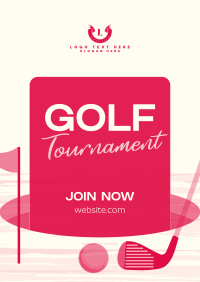 Simple Golf Tournament Poster Design