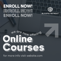 Online Courses Enrollment Instagram Post Design