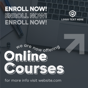 Online Courses Enrollment Instagram post Image Preview