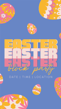 Easter Party Eggs TikTok Video Design