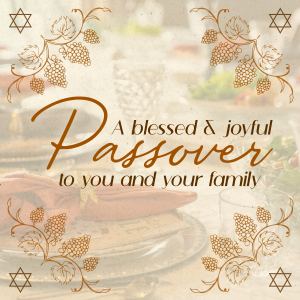 Rustic Passover Greeting Linkedin Post Image Preview