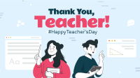 Thank You Teacher Facebook Event Cover Design
