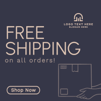 Minimalist Free Shipping Deals Linkedin Post Image Preview