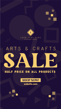 Art Supply Clearance Facebook Story Design