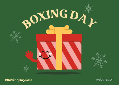 Boxing Day Gift Postcard Image Preview