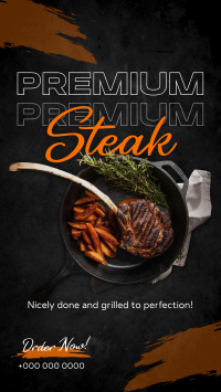 Premium Steak Order Instagram story Image Preview