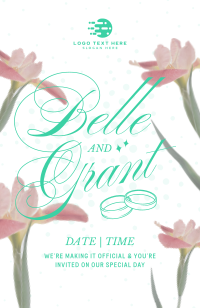 Floral Wedding Invitation Preview