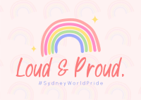 Pride Rainbow Postcard Design