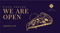 Pizza Parlor Open Facebook Event Cover Design