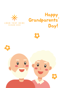 Grandparents Day Illustration Greeting Poster Design