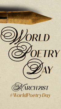 World Poetry Day Pen Instagram story Image Preview